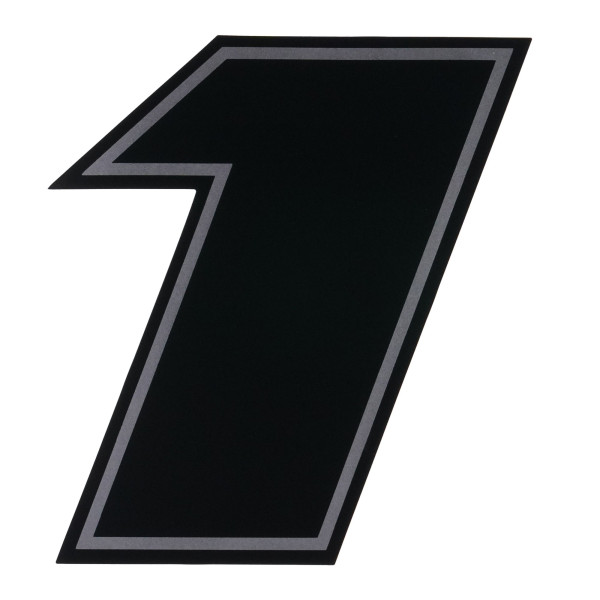 bike it Bike it deluxe 4 inch race numbers black - #1